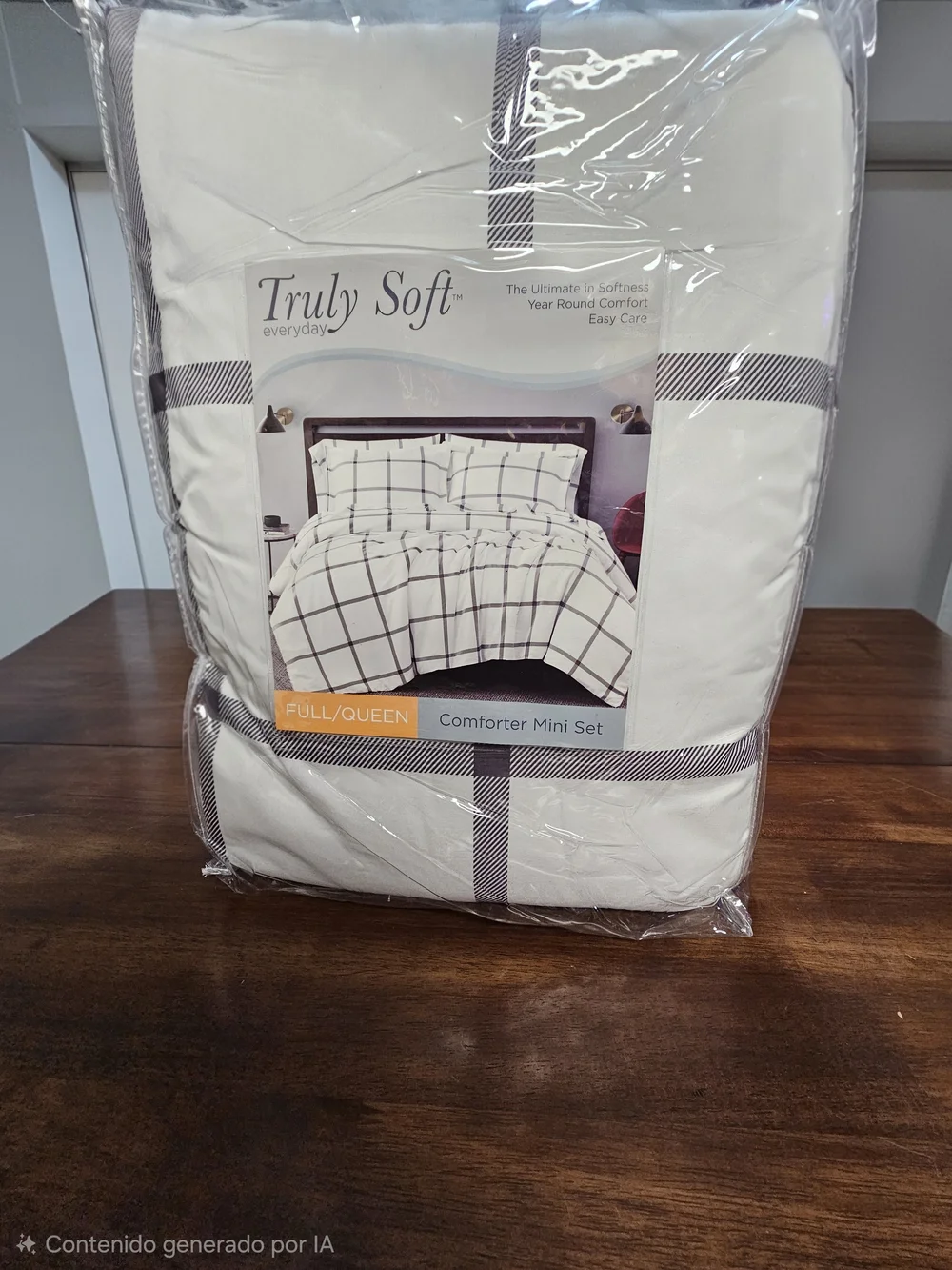 Windowpane Check White and Gray Duvet Cover Set